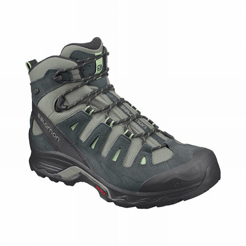 Salomon QUEST PRIME GTX W Botas De Montaña Mujer - Gris / Verde - Colombia (43172-OVQI)